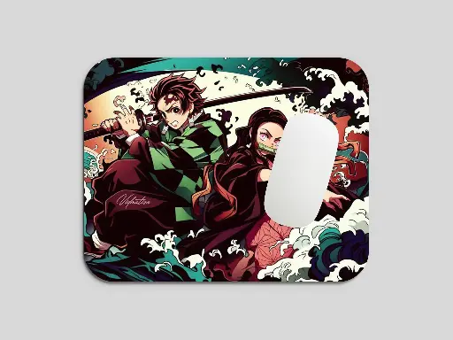 [TN-MP-01] Tanjiro & Nezuko Printed Mouse Pad – Demon Slayer Edition